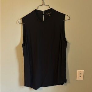 Eileen Fisher Black Silk Sleeveless Blouse. Size Large
